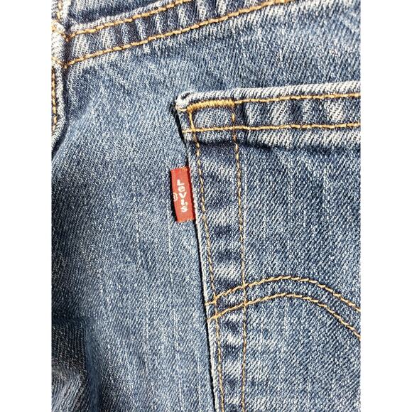 Levis 505 Jeans Size 6 Long Womens Blue Stretch Pants Denim Mid Rise Straight - Picture 11 of 13
